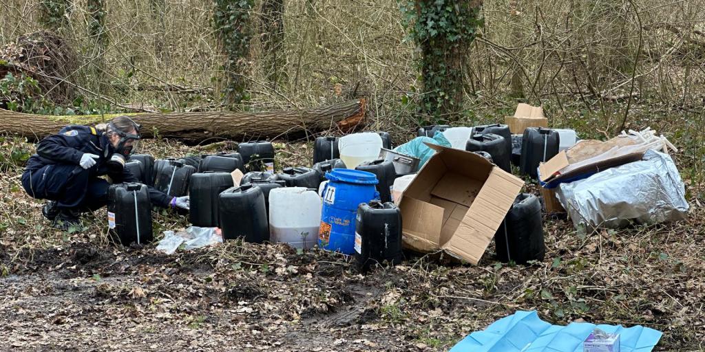Drugsafval gedumpt in buitengebied Eygelshoven